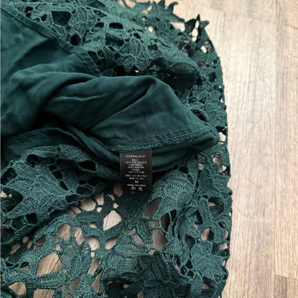 ASTR The Label • Green Lace A-Line Midi Dress - Picture 13 of 16